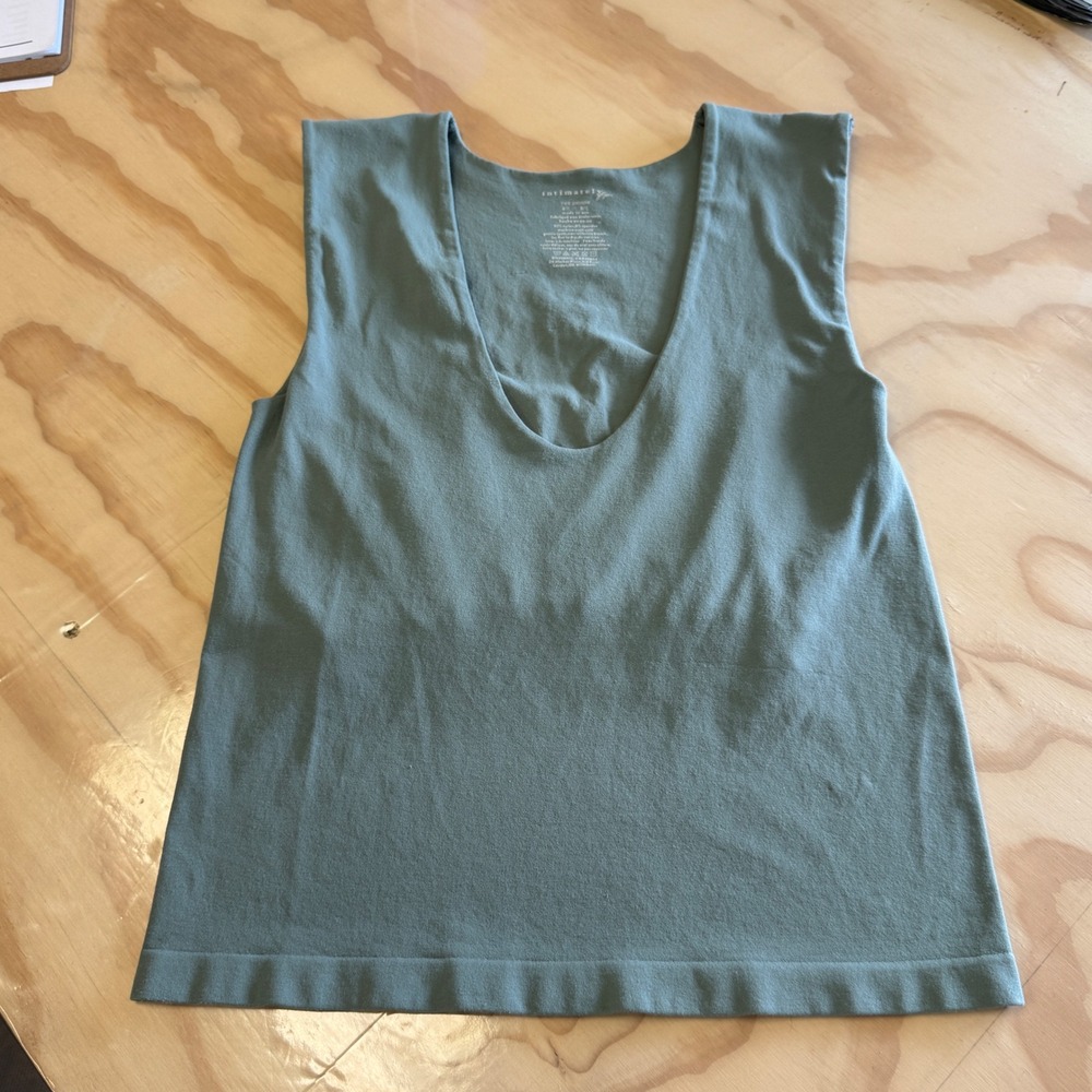 Intimately Free People Seamless V-Neck Tank Top Sage Green M/L Sleeveless